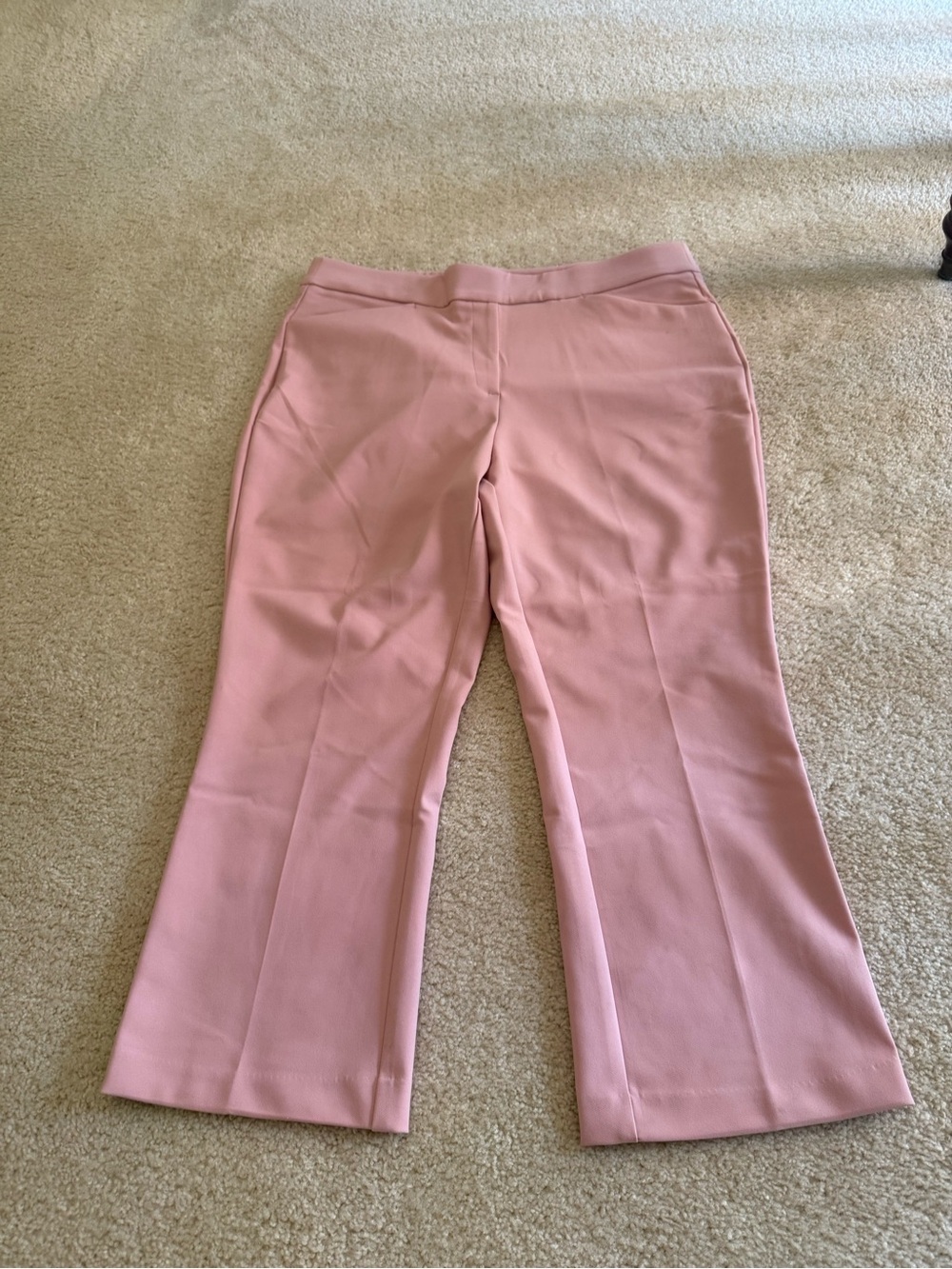Counterparts Pink Cropped ankle Straight-Leg Dress Pants large ladies